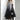 Avant-garde black plaid tulle midi dress featuring a unique fashion design with a knee-length cut, long sleeves, and a fitted waist for an edgy and stylish look.