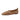 Beige women's soft leather ballet flats, flexible slip-on shoes with a simple and elegant design, displayed on a wooden surface.