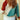 Bi-Color Women's Sweater in Green and Cream, featuring a two-tone winter knit design with long sleeves and a round neckline.