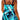 Blue Abstract Print Tankini with Adjustable Straps in Turquoise, featuring a vibrant aqua and green pattern.