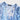 Blue floral boho chic women's blouse with elegant summer design, featuring short sleeves and a stylish pattern suitable for casual or semi-formal occasions.