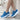 Blue women's platform sneakers featuring a stylish and breathable design, with a focus on comfort.