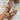 Handmade Bohemian ethnic floral beaded women's sandals in brown, featuring intricate beadwork and a stylish design.