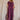 Woman wearing Bohemian V-Neck Tribal Print Kaftan Dress in purple, showcasing luxury summer beachwear with detailed sleeve and waist design.