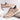 Breathable men's two-tone sneakers with a lightweight design, primarily in white, suitable for walking and outdoor activities.
