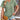 Brown pleated V-neck women's casual summer top with short sleeves and soft fabric, modeled on a white background.