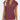 Burgundy geometric keyhole cap sleeve women's summer blouse being worn, highlighting the cutout neckline and cap sleeves.