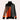 Women's color block geometric knit turtleneck sweater featuring a fall fashion design with long sleeves and an orange color accent.
