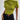 Trendy women's fashion draped black short sleeve top featuring a yellow-green color and 2XL size, showcasing a stylish design with a defined shoulder and waistline, and a comfortable neckline.