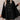 Elegant black women's hooded cape coat with a stylish design, featuring a sleek and fashionable silhouette perfect for winter wear.