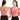 Women's front-zip sports bra in pink with high support and cross-back design.