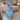 Light blue floral V-neck maxi dress with a side split, designed for women's summer fashion, highlighting comfort and style with attention to neckline, waist, and sleeve details.