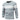 Light blue men's geometric crew neck knit sweater, casual winter wear, displayed on a mannequin, showcasing shoulder and arm details.