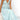 Light blue ruffle sleeve tiered maxi dress for women, featuring a flowing design with layered ruffles and a comfortable fit suitable for summer fashion.