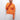 Orange XXL turtleneck poncho sweater with chic oversized collar, featuring a loose fit and designed for comfort and warmth.