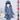 Lightweight blue women's insulated water-resistant quilted jacket with a high collar and long sleeves.