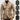 Men's beige double-breasted suede blazer in vintage military style, featuring a classic design with black and white accents. The blazer has long sleeves and is shown over a white dress shirt with a tartan pattern, emphasizing its elegant and timeless appeal.