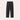 Men's black faux leather pants with an elastic waist, designed in a streetwear style.