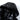 Men's black glossy hooded puffer jacket, insulated winter coat with sleeves, designed for cold weather and fashionable outerwear.