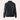 Men's black leather bomber jacket with faux sleeves and a tailored fit, featuring a classic collar and sleek design.