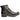 Men's black leather combat boots with a side zipper and rugged sole, designed for durability and outdoor activities.