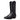Men's black leather cowboy boots with western style, featuring detailed stitching and a durable synthetic rubber sole.