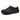 Men's black leather fleece-lined slip-on loafers, featuring a warm and comfortable interior, non-slip synthetic rubber sole, designed for both outdoor and dress occasions.