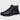 Men's black leather winter sneakers featuring a fur lining and waterproof design, suitable for outdoor activities and walking in cold, wet conditions.