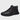 Men's black leather winter sneakers with fur lining, featuring a waterproof design suitable for outdoor activities.
