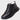 Men's black leather sneaker with fur lining, designed for waterproof performance in winter conditions.