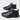 Men's black leather fur-lined waterproof winter sneakers with a sleek design, suitable for outdoor activities and walking in cold weather, featuring a sturdy sole for enhanced grip.