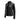 Men's black quilted moto jacket made of premium leather, featuring a biker style with a collar, long sleeves, buttons, and pockets, showcasing a sleek and fashionable design.