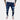 Men's black skinny jeans with ripped knees featuring an urban street style design, showcasing a close-up of the knee area and the sleek fit along the legs.