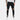 Men wearing black skinny jeans with ripped knees, styled for an urban street look.