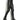 Men's black slim fit designer motorcycle leather pants showcasing a sleek and stylish design with emphasis on the thigh and knee areas.