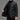 Men's black slim fit quilted blazer with a formal design, featuring a collar, long sleeves, and a waist-length cut suitable for winter wear.