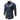 Men's black slim fit shirt with contrast white collar and tartan placket, long sleeves, and button-up front.