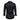 Men's black slim fit shirt with contrast collar and tartan placket, long sleeves, and button-up design.