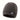 Men's black thermal beanie with a fleece lining, featuring a snowflake emblem on the front.