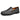 Men's blue leather loafers with a metal buckle, featuring a slip-on design and synthetic rubber sole, ideal for dress and outdoor occasions.