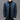 Men's blue lightweight quilted bomber jacket in designer style, featuring a sleek azure color with black accents, a comfortable neck design, and long sleeves.