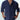 Men's blue linen Henley shirt, lightweight and breathable, shown on model with focus on the shoulder, neck, and sleeve details.