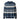 Men's blue Fair Isle woolen sweater displayed on a clothes hanger, featuring a cozy winter knit pattern with long sleeves.