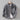 Men's gray quilted thermal crewneck sweater with a diamond pattern, featuring long sleeves and a relaxed fit.