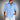 Men's light blue slim fit cotton Oxford dress shirt with button cuffs, no pocket, and a classic collar in size XXL.