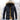 Men's navy quilted winter jacket with fur hood, luxury insulated parka, featuring long sleeves and a high neck.