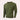 Men's olive green quilted crew neck sweater with long sleeves, featuring a lightweight knit design.