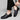 Men's premium blue leather penny loafers showcased with a fashionable outfit, including a blazer and watch, highlighting the luxury slip-on design.