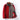Men's red high-neck full zip fleece jacket with long sleeves, designed for warm winter outerwear.