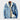 Men's sherpa-lined light blue denim trucker jacket featuring a fleece collar, button-down front, and long sleeves, size 3XL.